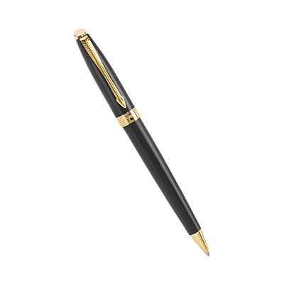 Parker Fusion Matte Black Gold Trim Ball Pen