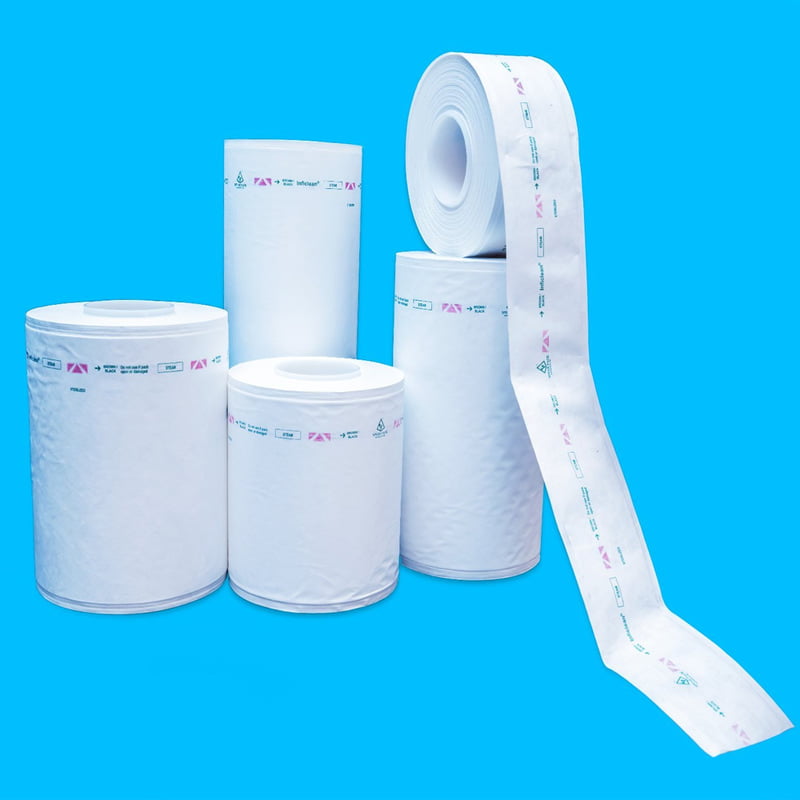 Shivaah Tyvek Grade Heat Seal Sterilization Flat Roll with Plasma Indicators