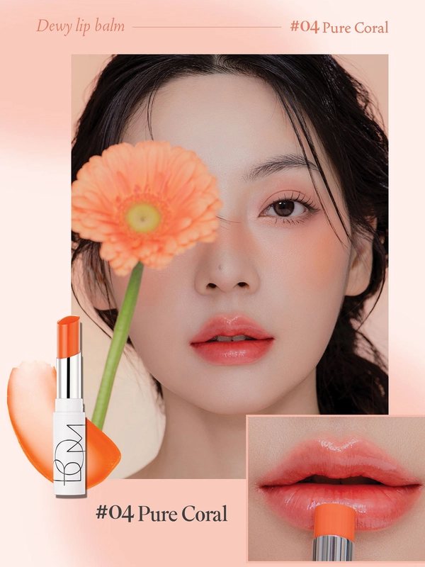 B.O.M - DEWY LIP BALM #04 PURE CORAL