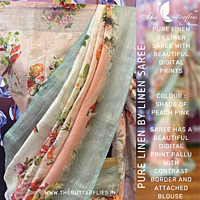 PURE LINEN SAREE YBRSLIN19929