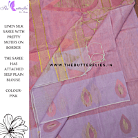 SILK LINEN SAREE  MKTSLIN20860