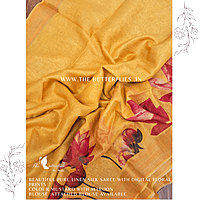 PURE LINEN SILK SAREE YBRSLIN23629 PURE LINEN SILK SAREE YBRSLIN23629