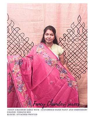 FANCY CHANDERI SAREE SFHSCDS24606