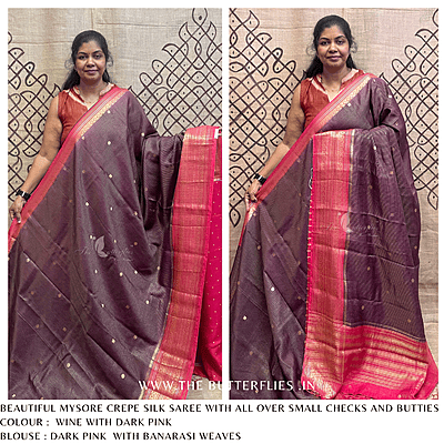 CREPE SILK SAREE NISSCRE24702