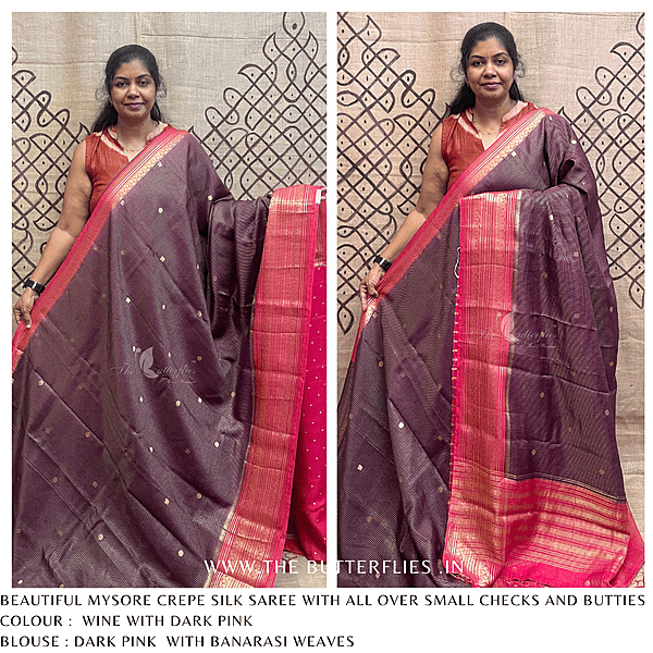 CREPE SILK SAREE NISSCRE24702