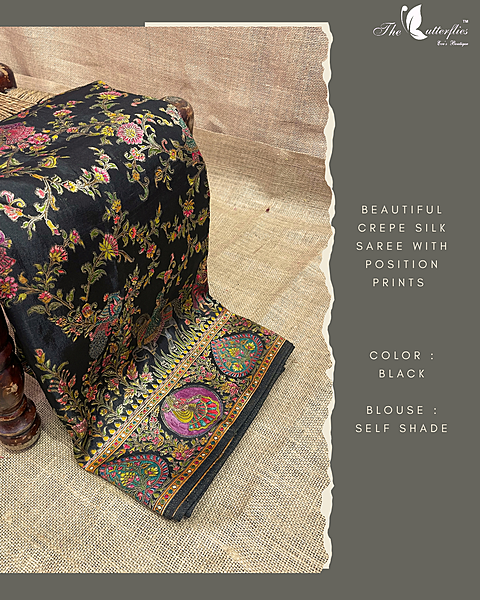 CREPE SILK SAREE RJASPMS24879 CREPE SILK SAREE RJASPMS24879