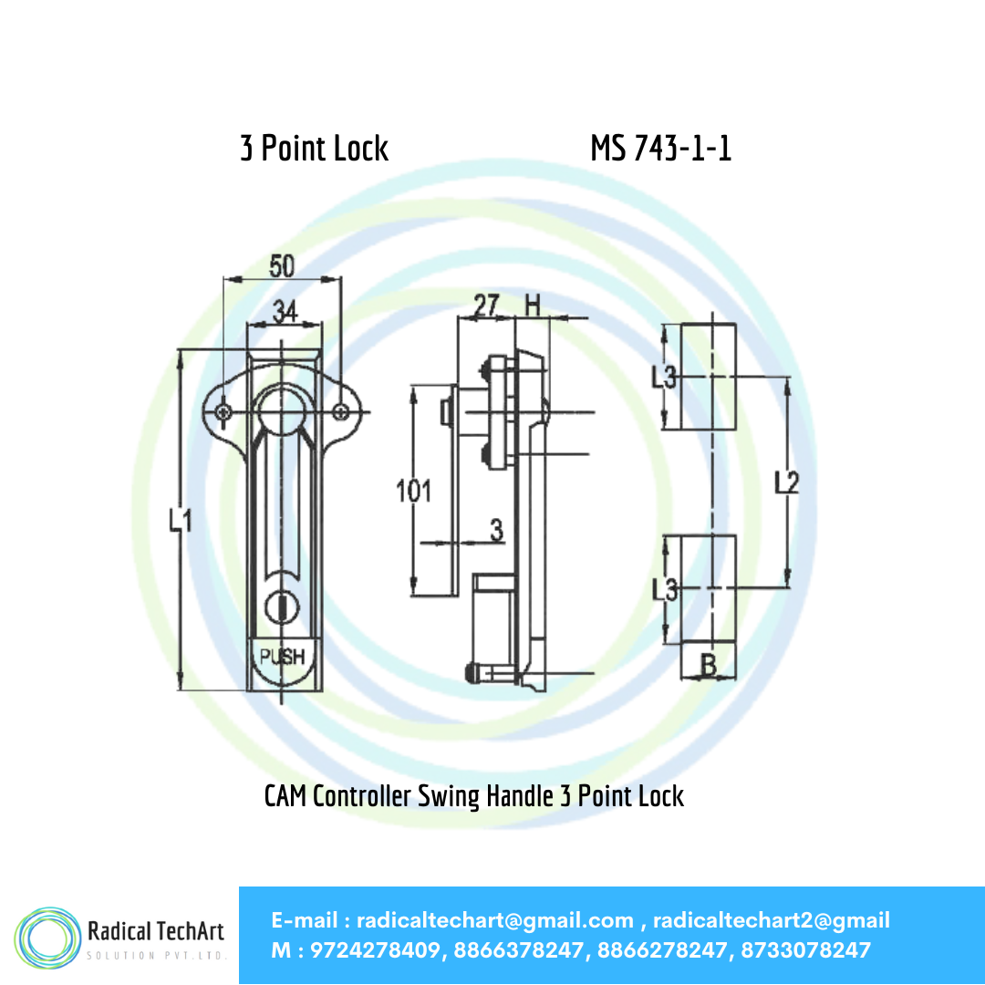 MS 743-1-1, MS 480-1-1 (3 Point Lock)
