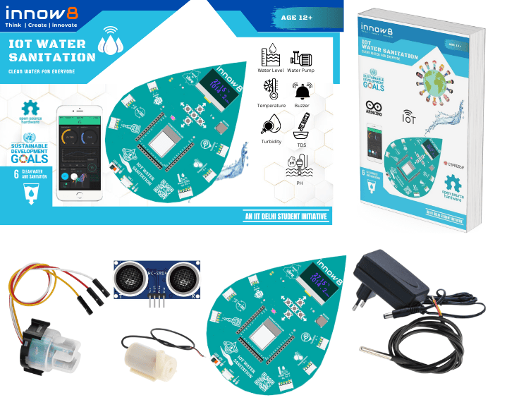 IoT Water Sanitation Kit | Measure Water Temperature, Level, Purity & Flow with Sensors | SDG Goal: Clean Water and Sanitation
