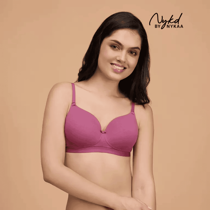 Nykd Breathe Cotton Transparent Back Padded Non Wired T-Shirt Bra NYB007