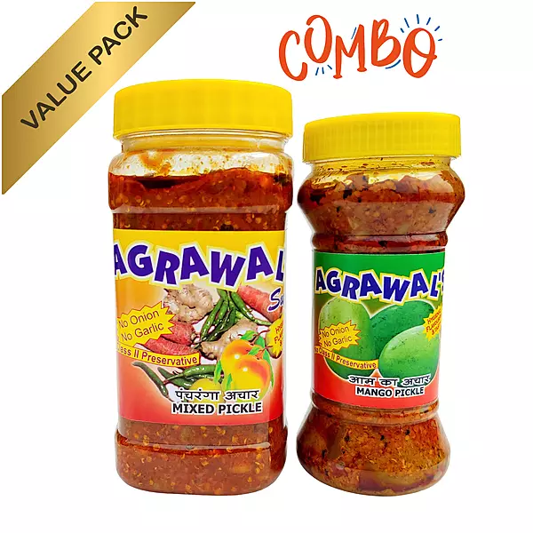 AGRAWAL'S Mixed and Mango Pickle Combo 670 GMS