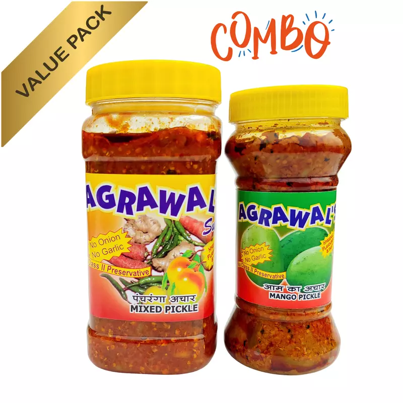 AGRAWAL'S Mixed and Mango Pickle Combo 670 GMS
