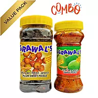 AGRAWAL'S Plum Sweet Pickle and Mango Pickle Combo 620 GMS