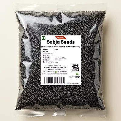 Sabja Seeds | Basil Seeds | Faluda Seeds & Tukmaria Seeds- 100g