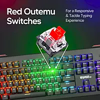 Coconut Storm Mechanical Gaming Keyboard – Black | RGB Lighting | Sleek Design | Customizable for Ultimate Gaming Immersion | 1 Year Warranty
