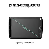 Portronics Ruffpad One is an 8.5" LCD writing pad that offers a transparent screen for easy note-taking and drawing. Lightweight and portable, it's perfect for students and professionals alike.