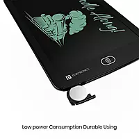 Portronics Ruffpad One is an 8.5" LCD writing pad that offers a transparent screen for easy note-taking and drawing. Lightweight and portable, it's perfect for students and professionals alike.