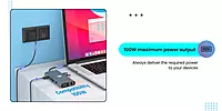 Portronics Mport 11C 11-in-1 Multiport USB Type C HUB with Type C Charging, 100MBPS Speed SD Card, VGA Port, 100W Max Output for MacBook Pro