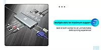 Portronics Mport 11C 11-in-1 Multiport USB Type C HUB with Type C Charging, 100MBPS Speed SD Card, VGA Port, 100W Max Output for MacBook Pro