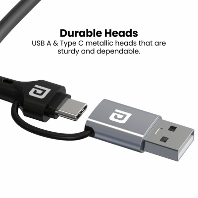 Portronics Mport 7 USB Hub (7-in-1) with dual USB & Type-C heads offers up to 5 Gbps transfer speed. It includes 1 USB 3.0 and 6 USB 2.0 ports, ideal for laptops, MacBooks, and PCs (Grey).