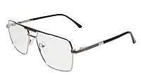 Soigné Unisex Rectangular Spectacle Frame.Silver-Large