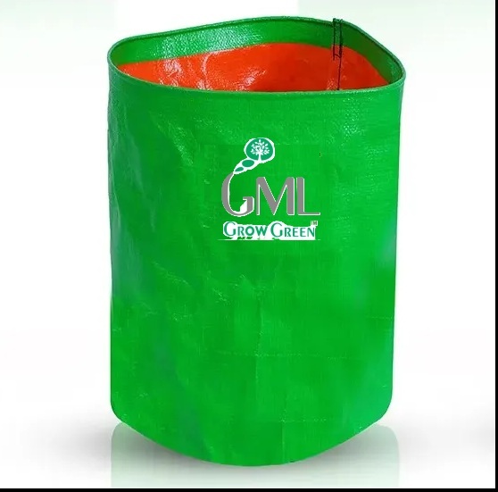 GML Grow Green 09 X 12 Inch (Dia X Height) HDPE Grow Bag (Round) - 220 GSM - Multipack: Pack of 1