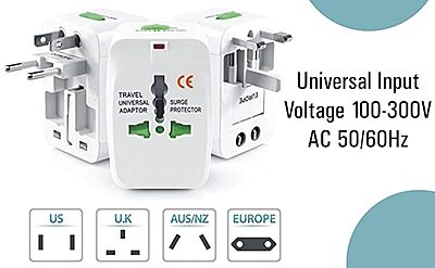 International Worldwide Adapter 125V 6A & 13A (China/Europe/UK/USA/India) International Worldwide Adapter 125V 6A & 13A (China/Europe/UK/USA/India)