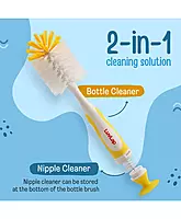 Luvlap - 2 in 1 Nylon Bottle Brush Yellow