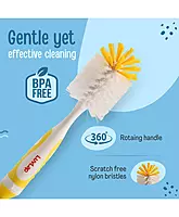 Luvlap - 2 in 1 Nylon Bottle Brush Yellow