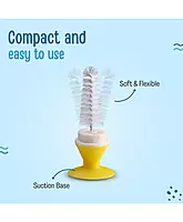 Luvlap - 2 in 1 Nylon Bottle Brush Yellow