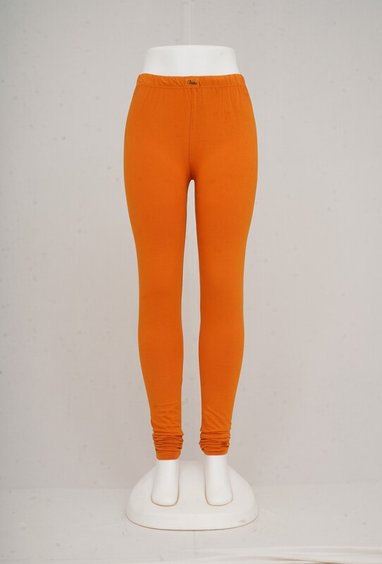 Women Golden Yellow Churidhar Leggings