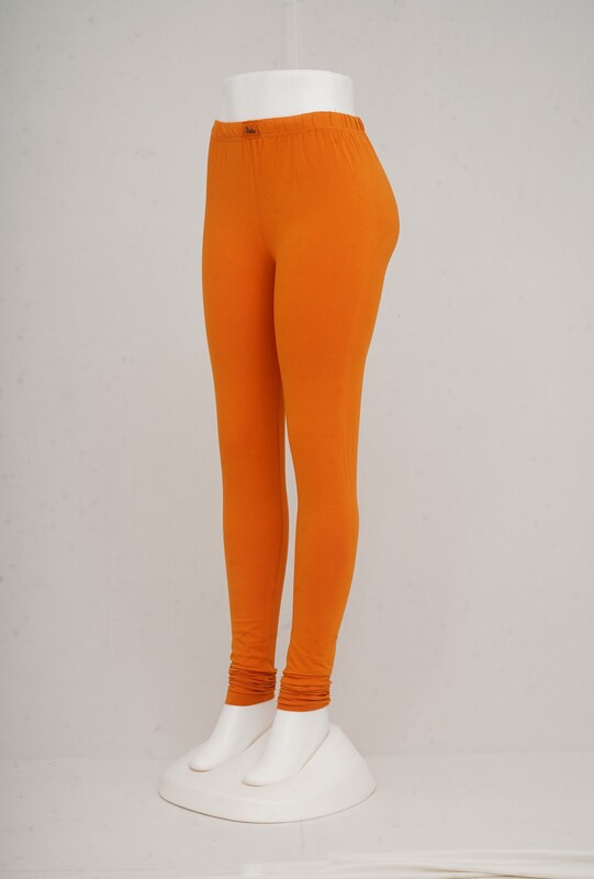 Women Golden Yellow Churidhar Leggings