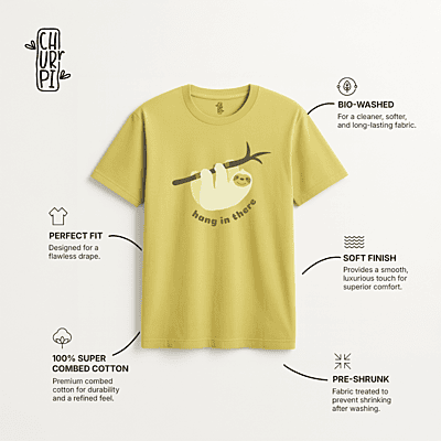 Hang In There Women Graphic T-shirt I Yellow Green