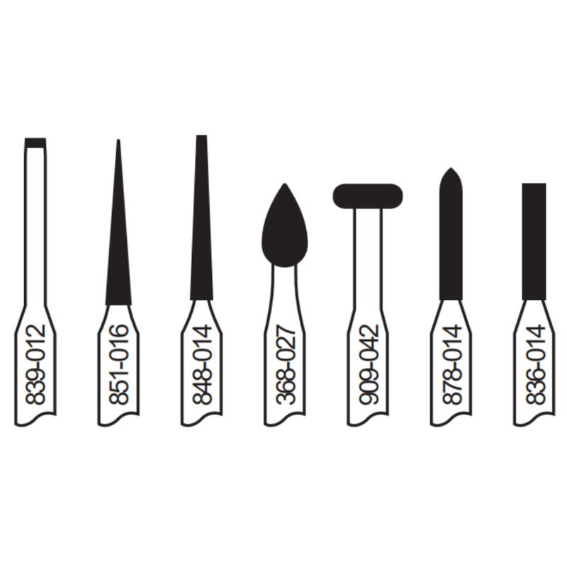 Pivo Crown Preparation Micromotor Burs Kit Contra-Angle Set of 7