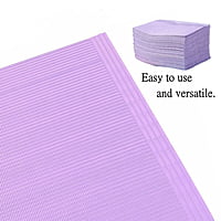 ET Dental Patient Bibs – Purple | Disposable Waterproof Dental Bibs | Pack of 125