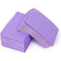 ET Dental Patient Bibs – Purple | Disposable Waterproof Dental Bibs | Pack of 125