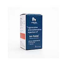 Vishal Dentocare LA 2% Lignocaine with Adrenaline 1:80,000 | Dental Injection Pack of 24