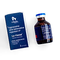 Vishal Dentocare LA 2% Lignocaine with Adrenaline 1:80,000 | Dental Injection Pack of 24