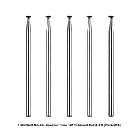 Labodent Double Inverted Cone HP Diamond Bur A-KB – Pack of 5