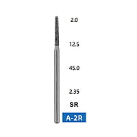 Labodent Straight Round HP Diamond Bur A-2R – Pack of 5