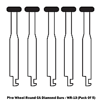 Pivo Wheel Round Contra-Angle Diamond Bur CA-WR-13 Pack of 5