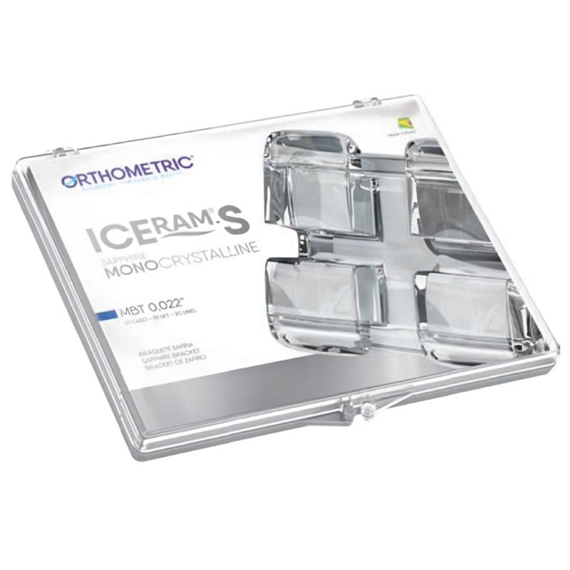 OrthoMetric Iceram-S Monocrystalline Ceramic Bracket MBT 022 - (10.91.2000)