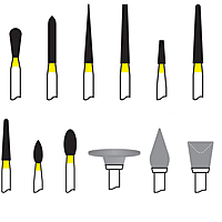 Pivo Composite Finishing & Polishing Airotor Diamond Burs Kit Set of 12