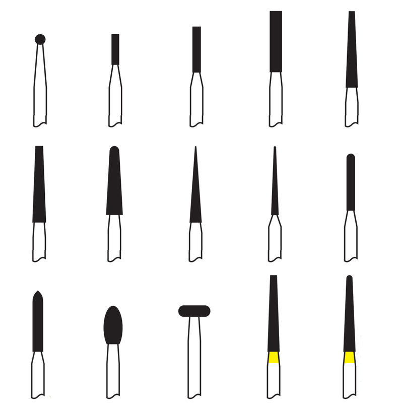 Pivo Best All-Round Airotor Burs Kit Set of 15