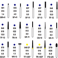 Pivo Best All-Round Airotor Burs Kit Set of 15