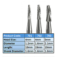 NewDiamond Cross-Cut Taper Fissure FG Airotor Carbide Bur