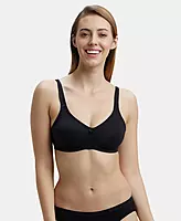 Jockey Wirefree Non Padded Super Combed Cotton Elastane Stretch Full Coverage Everyday Bra with Contoured Shaper Panel and Adjustable Straps - 1250