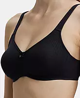 Jockey Wirefree Non Padded Super Combed Cotton Elastane Stretch Full Coverage Everyday Bra with Contoured Shaper Panel and Adjustable Straps - 1250