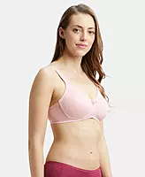 Jockey Wirefree Non Padded Super Combed Cotton Elastane Stretch Full Coverage Everyday Bra with Contoured Shaper Panel and Adjustable Straps - 1250