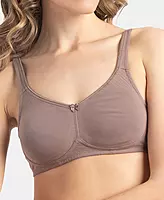 Jockey Wirefree Non Padded Super Combed Cotton Elastane Stretch Full Coverage Everyday Bra with Contoured Shaper Panel and Adjustable Straps - 1250