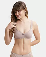 Jockey Wirefree Non Padded Super Combed Cotton Elastane Stretch Full Coverage Everyday Bra with Contoured Shaper Panel and Adjustable Straps - 1250